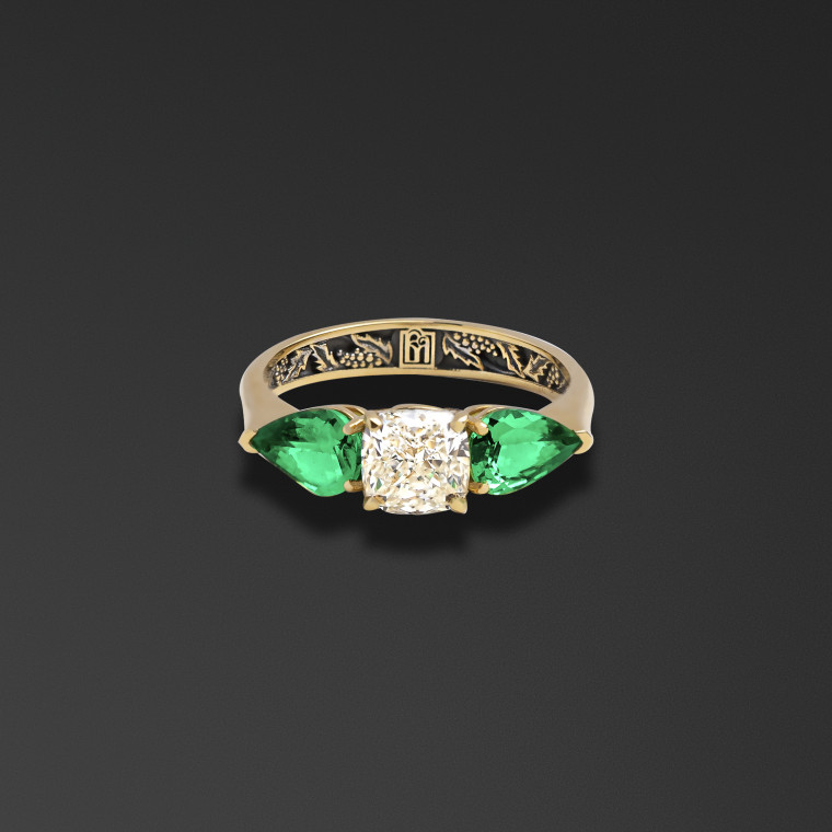 Bague branche Cachée