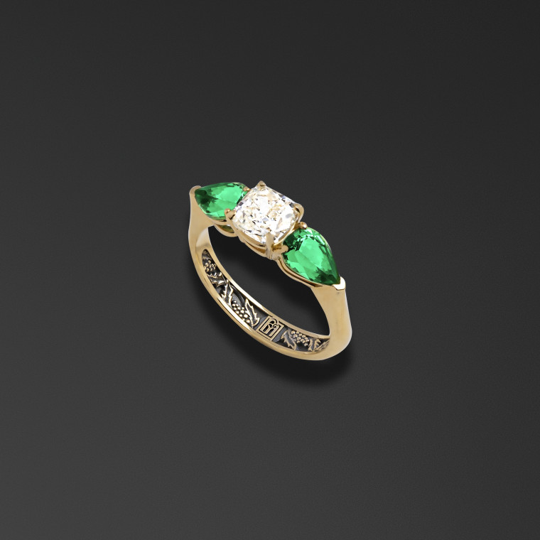 Bague branche Cachée