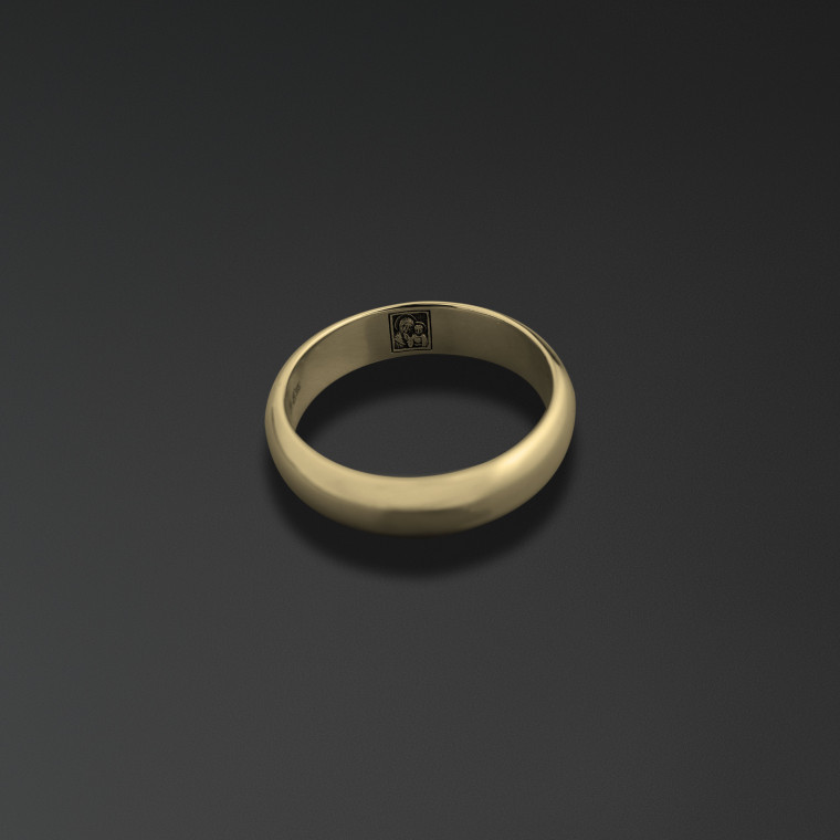 Anello di fidanzamento con l'immagine della Madre di Dio «Kazan»