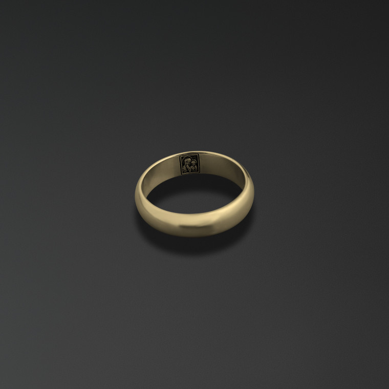 Anello di fidanzamento con l'immagine della Madre di Dio «Kazan»